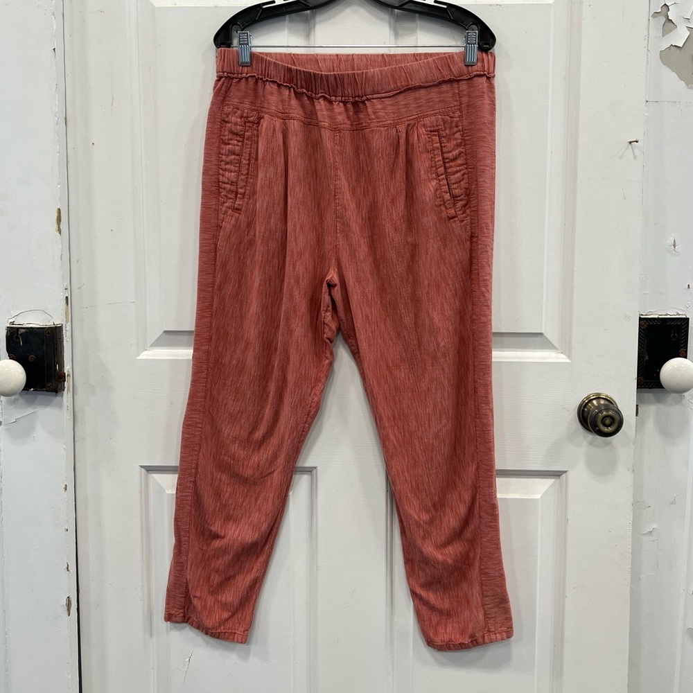 Anthropologie mauve cropped cotton pants Size Medium